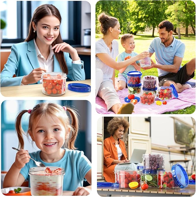 Freezer Storage Containers, Airtight Plastic Food Storage Containers