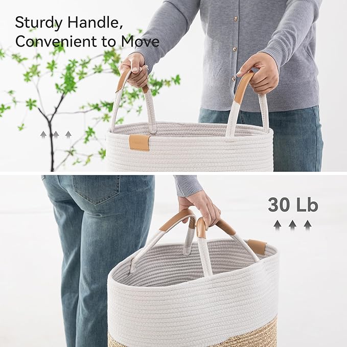 62L Striped Laundry Hamper