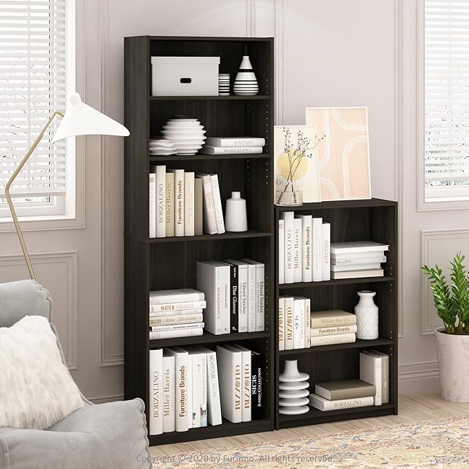 Furinno JAYA Book Shelf, 5-Tier Bookshelf, Bookcase