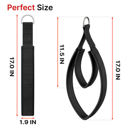 Potennbasee Pilates Loops Compatible with Tonal Smart Home Gym, Soft Pilates Straps for Reformer Machine, Double Loop Accessories with Sturdy Adapters, Enhanced Thickness Fitness Attachment (1 Pair)