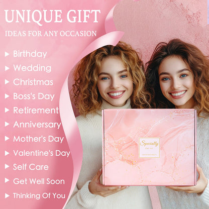 Birthday Gifts for Women Self Care Get Well Soon Gift Baskets, Relaxing Spa Gift Set for Christmas W/Flannel Blanket & 40 OZ Tumbler for Mom Wife Grandma Her Sister Girlfriend, Valentines Mother's Day