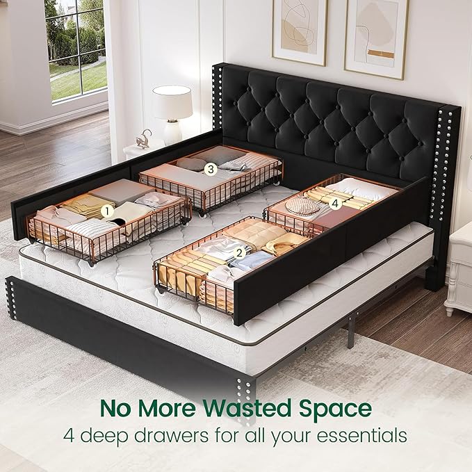 LARMACE Full Size Bed Frame