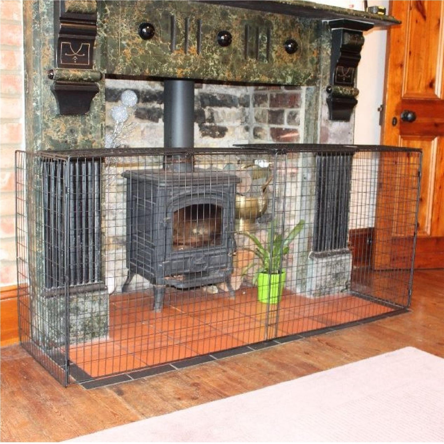 Safetots Original Fireguard, Premium Child & Pet Safety Barrier for Fireplaces, Adjustable 84.5cm - 155cm Width, Easy Install, Baby and Toddler Safety Fire Guard