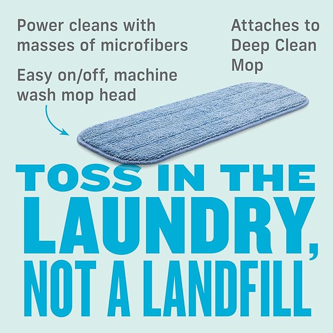 E-Cloth Deep Clean Mop Head, Microfiber Mop Head Replacement