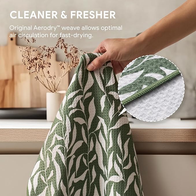 RECYCO Waffle Kitchen Towel Set of 2