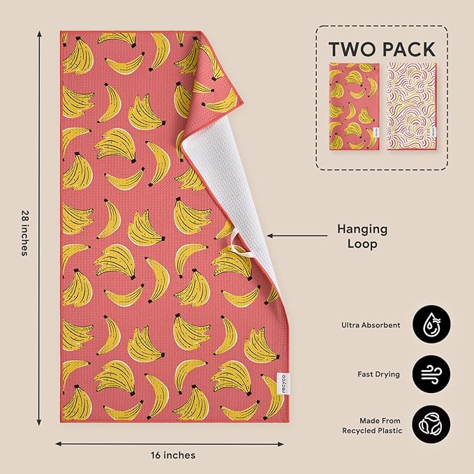 RECYCO Waffle Kitchen Towel Set of 2