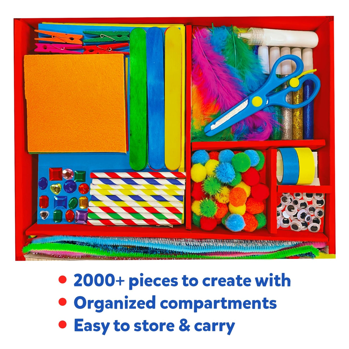 Skillmatics Ultimate Art & Craft Kit for Kids - 2000+ Pieces, DIY Craft Supplies with Step-by-Step Guide, Creative Activity Set & Gifts for Girls & Boys Ages 6, 7, 8, 9, 10, 11, 12, 13