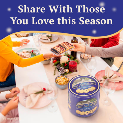 Royal Dansk Danish Butter Cookies, Premium Assorted Cookies in a Gift Tin, Great for Sharing and Gifting, 48 oz
