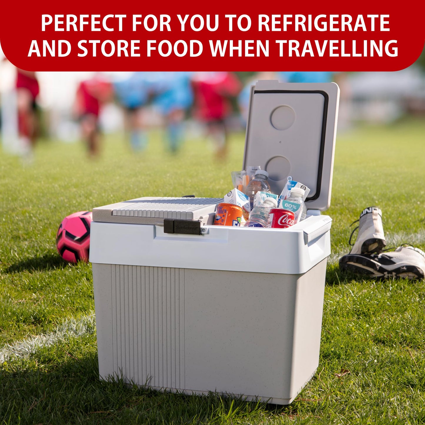 Koolatron 12V Iceless Cooler & Warmer – Portable Electric Cooler/Nevera Portátil Eléctrica for Car Truck Camper Boat, Hard Sided Mini Fridge for Camping Picnic Travel Lunch Food Drinks Office 33 qt