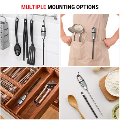 ThermoPro TP02S Digital Food Thermometer for Cooking Bread Baking Sourdough Liquids, Meat Thermometer Digital with Super Long Probe for Grill Candy Kitchen BBQ Oil Milk Yogurt Water Temperature