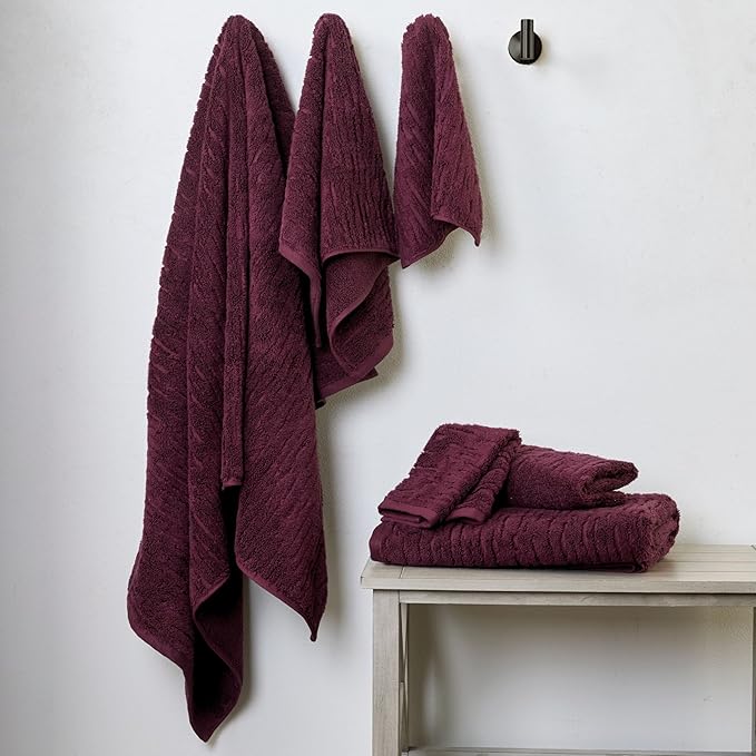 SKL Home CloudSoft 100% Cotton Luxury 6-Piece Towel Set, 600 GSM, Ultra Plush &