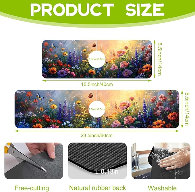 Kitchen Sink Splash Guard Faucet Mat Super Absorbent Fast Drying Mat Guard
