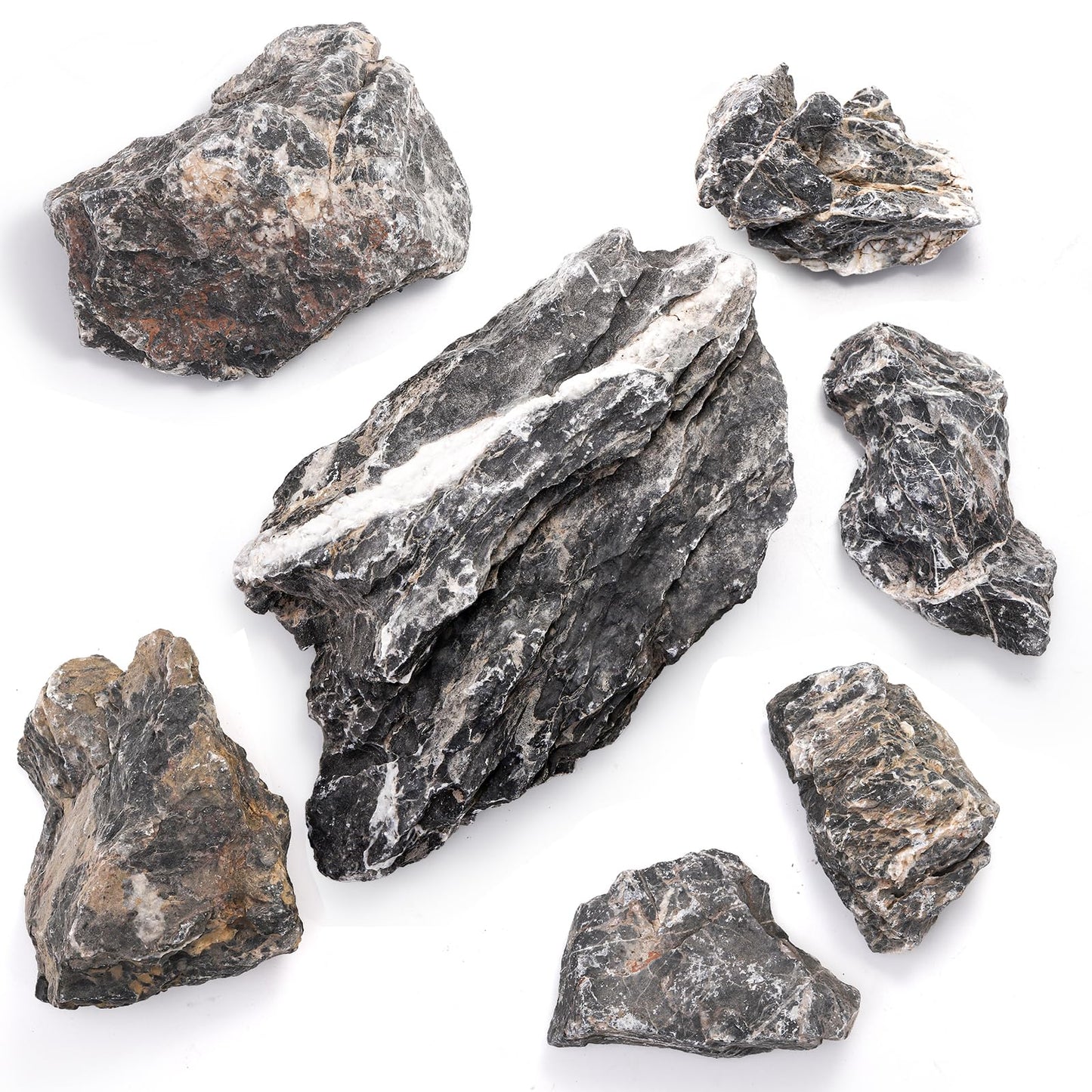 Eorbow 12lb Seiryu Stone, Aquarium Rocks for Terrariums, Paludarium, Vivariums, Reptile, Amphibian Enclosures, Fish Tank Decor for Aquarium Landscaping Models