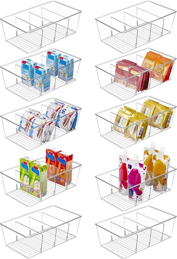 Vtopmart 10 Pack Food Storage Organizer Bins, Cabinet Organization and Storage