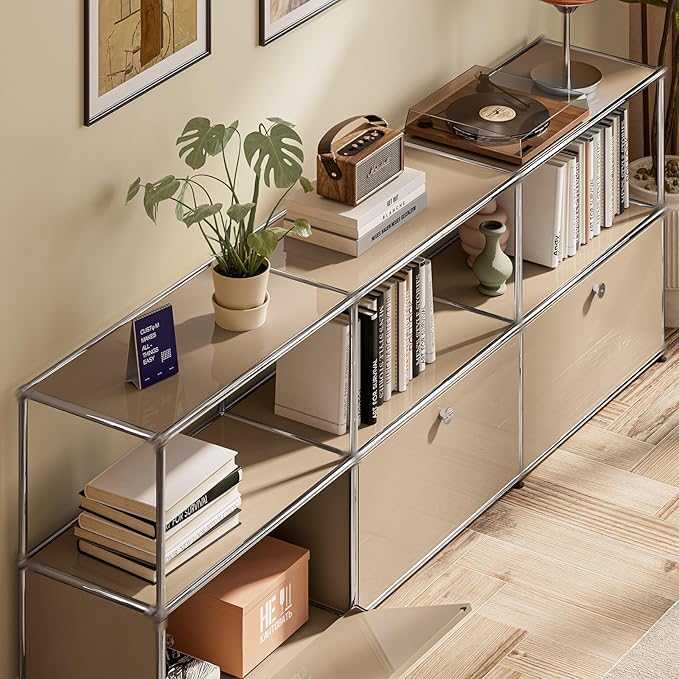 Modern Storage Cabinet Sideboard Versatile Free-Standing Organizer Cabinets