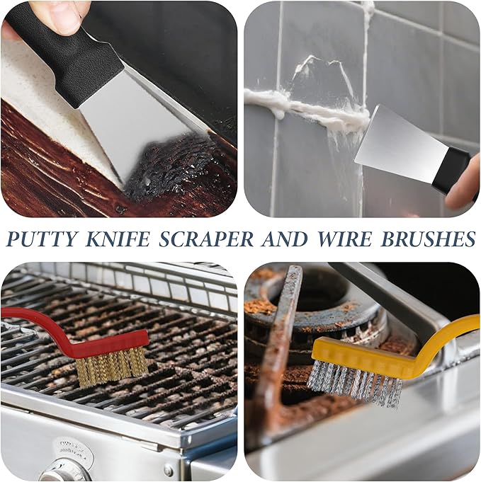 15pcs Crevice Cleaning Brush, Hard Bristle Brushes, Grout Cleaner Brush