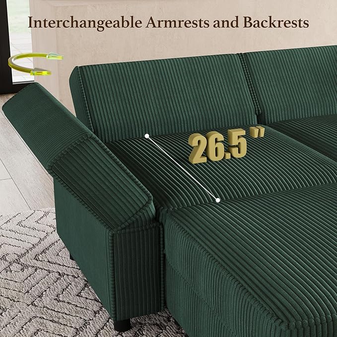 Belffin 114.2" 8 Seats Modular Sectional Sofa