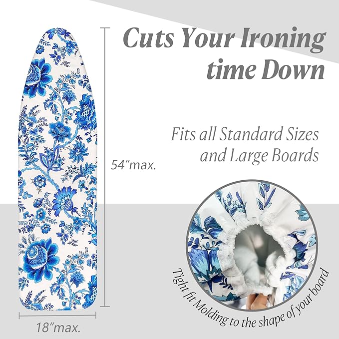 Ironing Board Cover and Pad 15x54 Inch Standard Ironing Board Cover