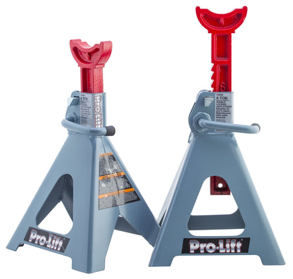 Cat 3 Ton Big Wheel Off Road Hybrid Jack, Vehicle Lift for Trucks & Pro-Lift Heavy Duty 6 Ton Jack Stands Pair - Double Locking Pins - Handle Lock and Mobility Pin