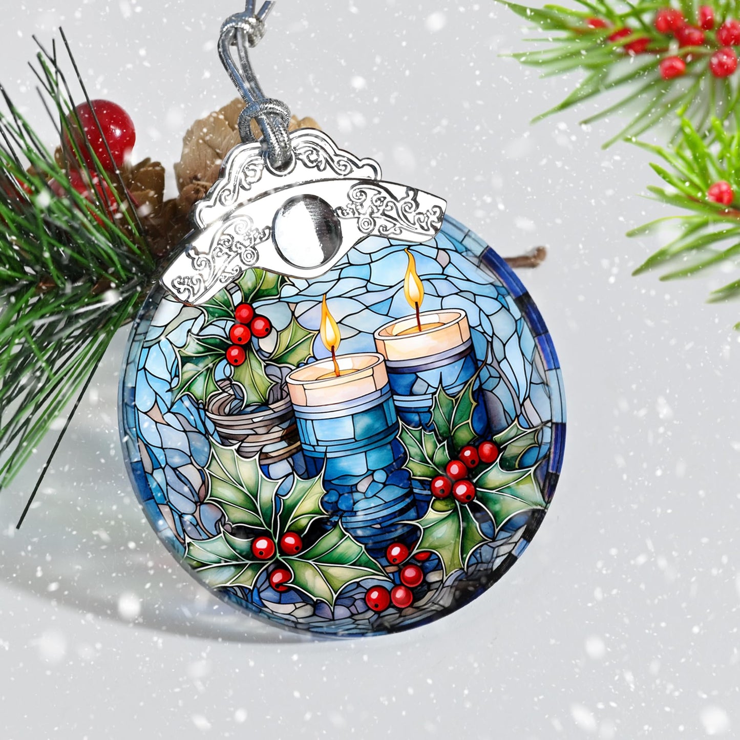 Christmas Ornaments, Jocidea Christmas Decorations for Tree, Christmas Tree Ornaments, Christmas Keepsake Gifts - Candle
