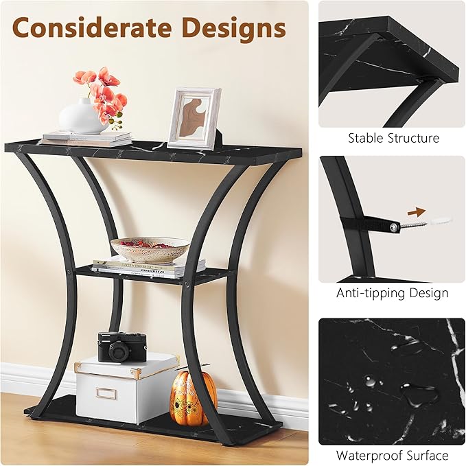 Hoctieon 3 Tier Console Table