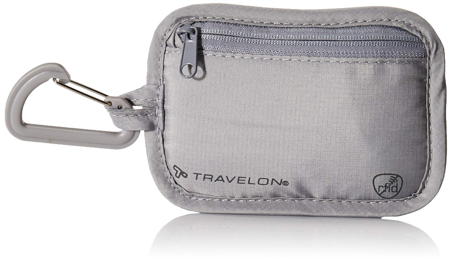 Travelon Travelon Rfid Blocking Clip Stash Pouch Travel Tote, Gray