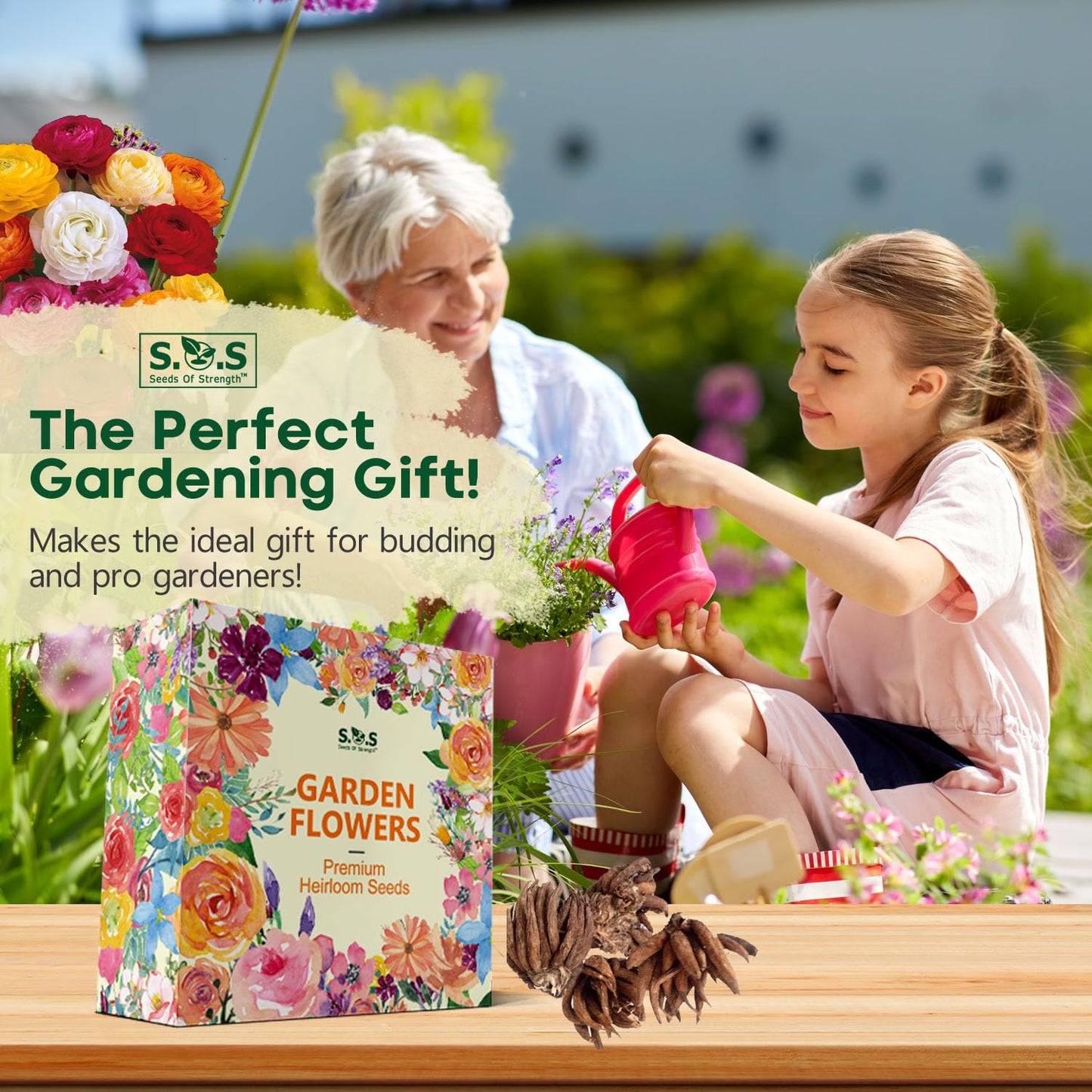 Mixed Peony Ranunculus Bulbs- Persian Buttercup -10 Corms Bulbs Flowering Blooms Perennial Bulbous Root Garden Plant