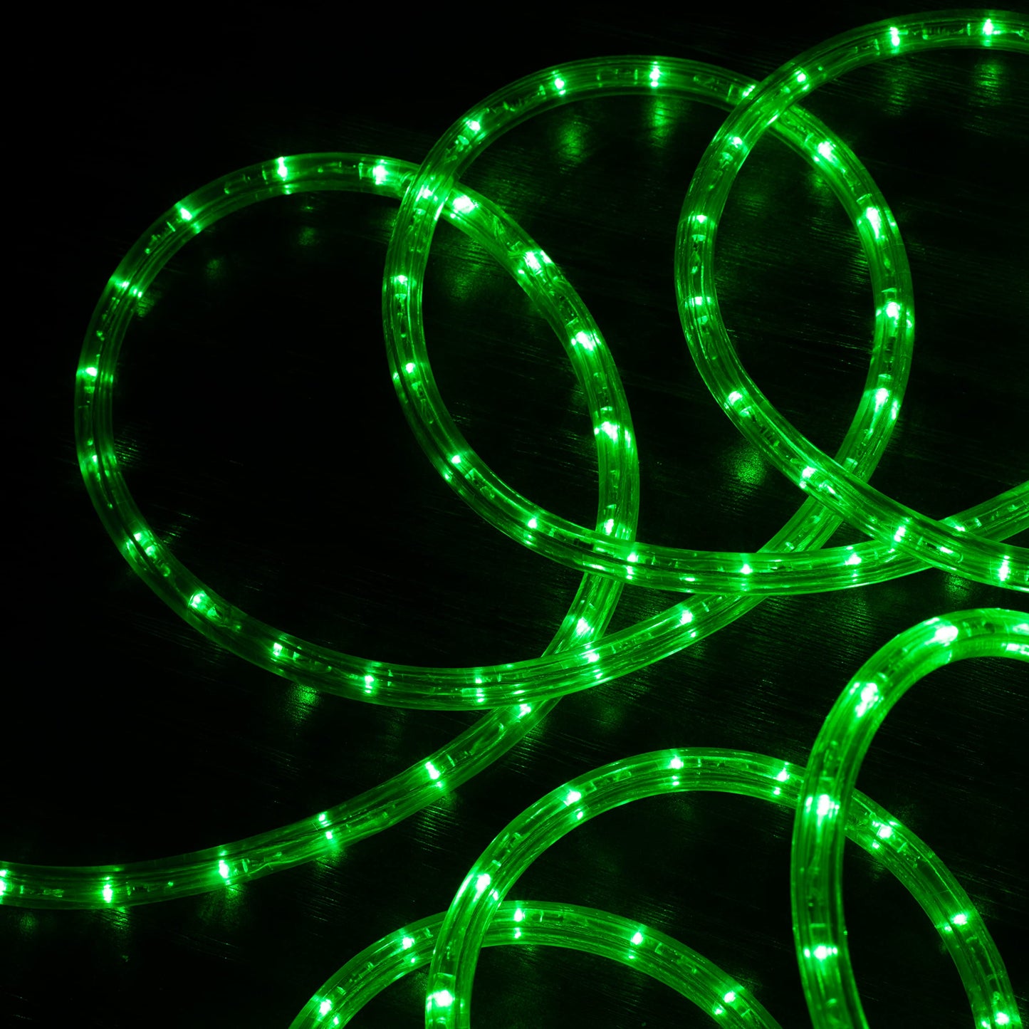 WYZworks 576LEDs, 50ft LED Outside Rope Lights, Waterproof Permanent Outdoor ETL Certified Connectable Clear Tube, Christmas Palm Tree Holiday Decorative Landscape Patio Accent Lighting - Green