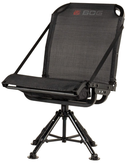 BOG Nucleus 360 Chair with Lightweight Aluminum Frame, Heavy Duty Textilene Fabric, Collapsible, 360 Degrees of Adjustable Pivoting Seat, and 4 Extendable Legs for Hunting, Shooting, and Outdoors