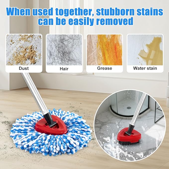 4Pack Mop Replacement Head for O Cedar RinseClean 2 Tank System, Mop