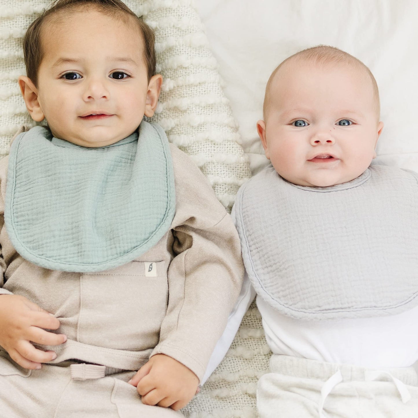 Konssy Muslin Baby Bibs 8 Pack Baby Bandana Drool Bibs Cotton for Unisex Boys and Girls, Soft Absorbent Set for Teething and Drooling