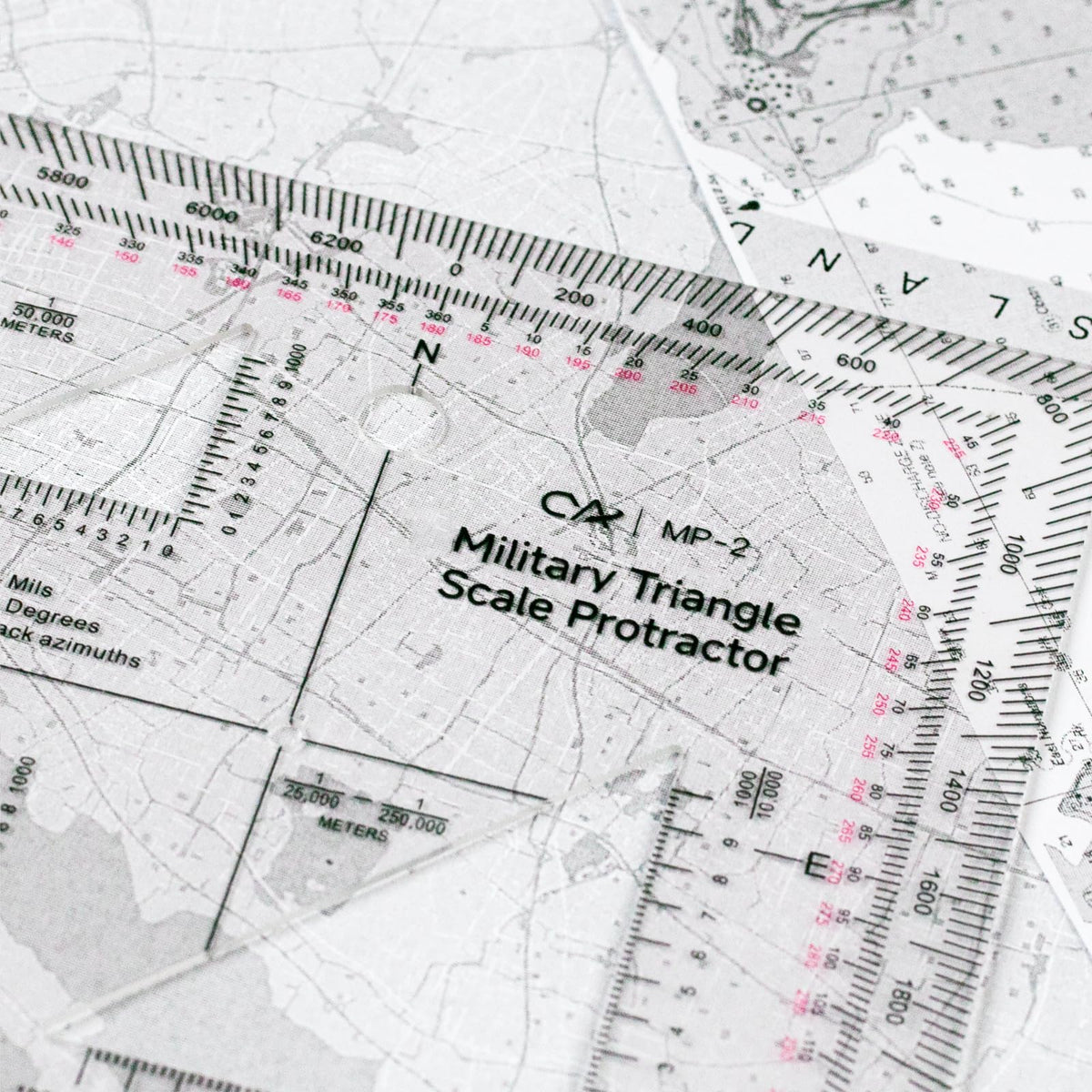 CYA Military Map Protractor Coordinate Scale Map for Land Navigation, Military Style UTM/MGRS Coordinate Scale