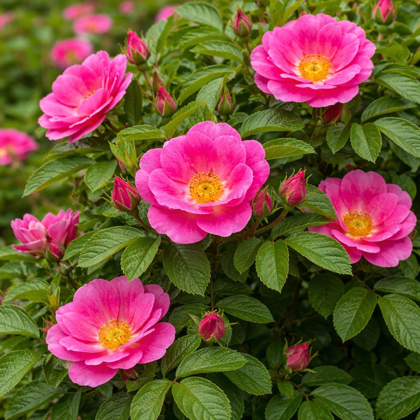 2 Pink Japanese Rose Live Plants – Hardy Fragrant Pink Rugosa Rose Bush – Perennial Flowering Shrub for Garden & Landscape – Easy to Grow Rose Plant (2 Plants)