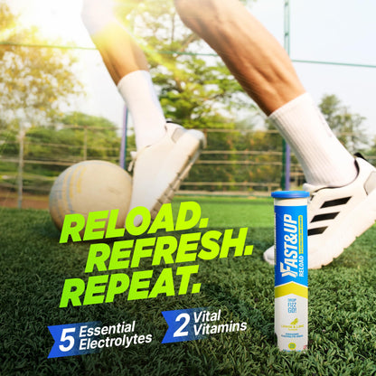 Fast&Up Reload Electrolyte Tablets, Mixed Berry Flavour, 80 Effervescent Tablets, Rapid Hydration & Energy, with Vitamin C & B12, Vegan