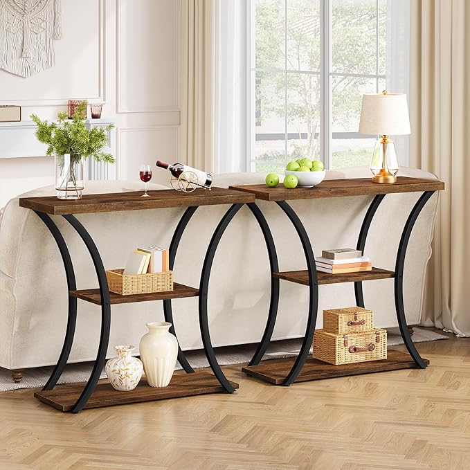 Hoctieon 3 Tier Console Table