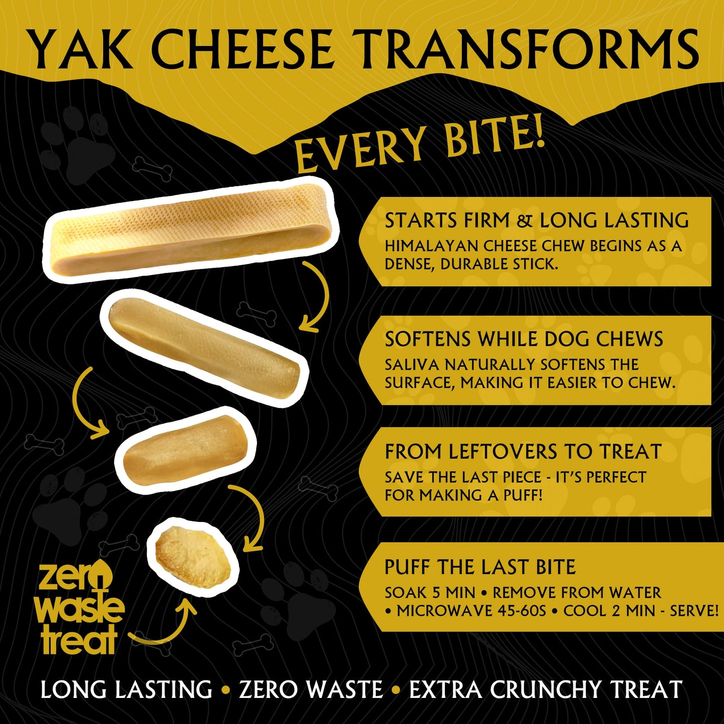 CHILLUV Himalayan Yak Cheese Dog Chews - All Natural, Long Lasting, High Protein, Odor-Free, Grain & Lactose Free, Healthy Dental Treats for Aggressive Chewers (Small - 4 Chews, Original)