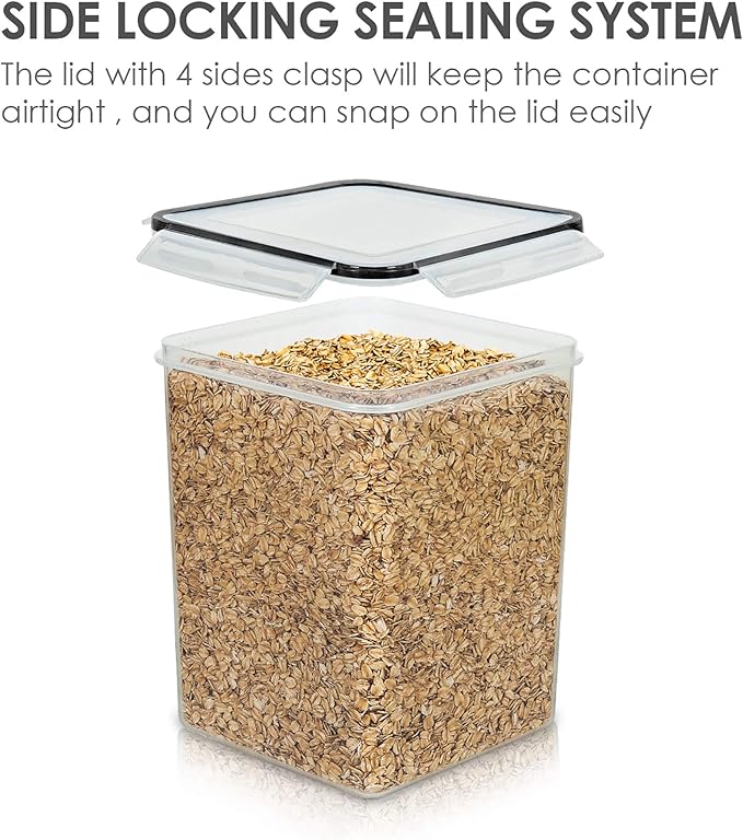 Vtopmart 4 PCS Large Food Storage Containers 5.2L / 175oz, 4 Pieces BPA Free