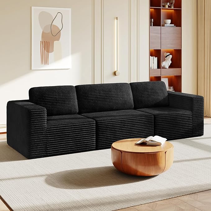 Vesgantti 119" Modular Sectional Sofa, Corduroy Cloud Couch