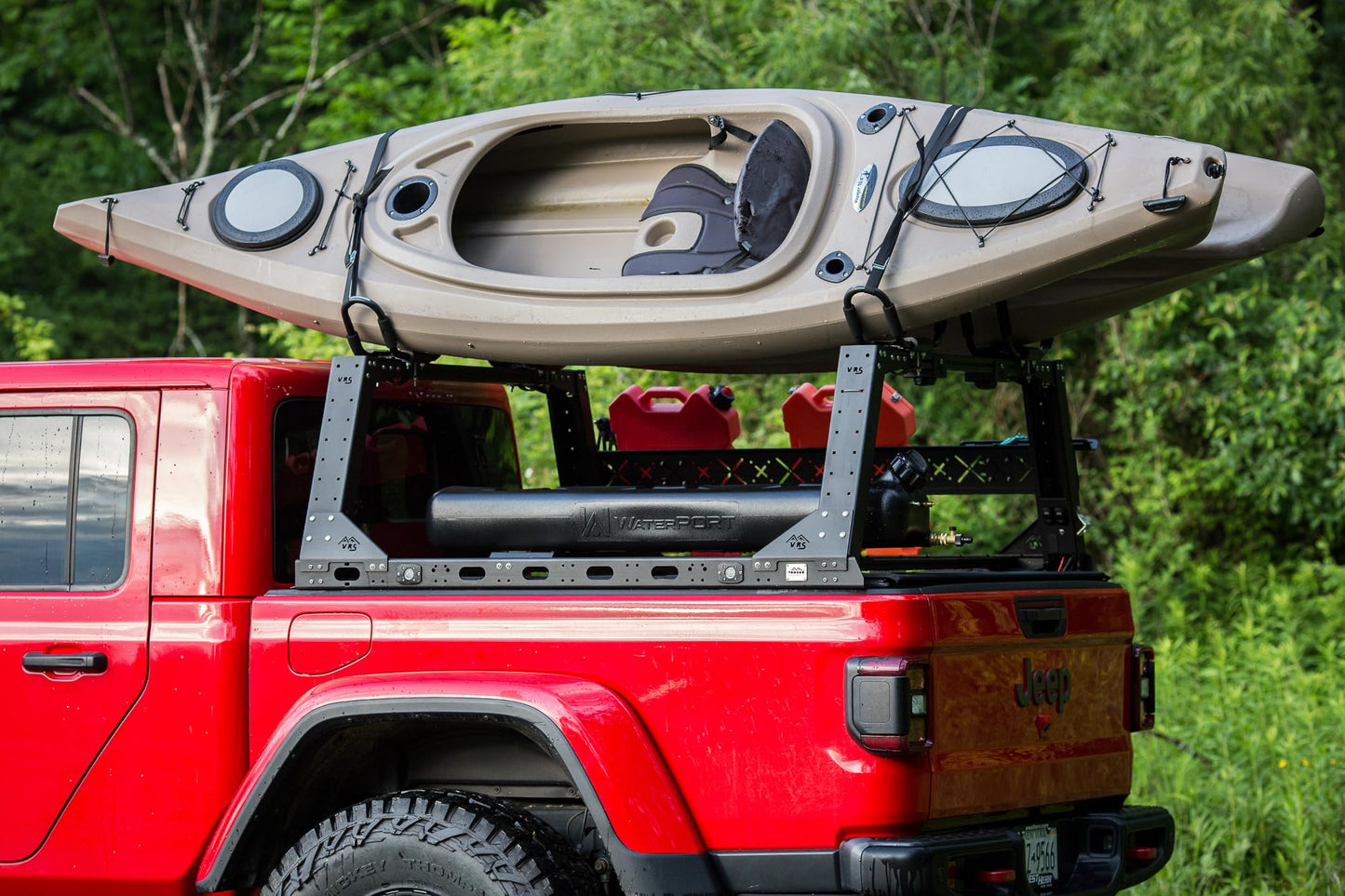 WaterPORT Weekender Portable 8-Gallon Water Tank with Camping Shower; Off Road Shower for Overlanding, Water Storage, Roof Rack Mount