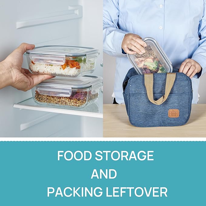 Vtopmart 5Pack 22oz Glass Storage Containers
