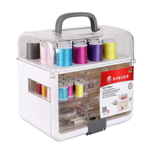 Singer Sew It Goes 224 Piece Set, White, One Size
