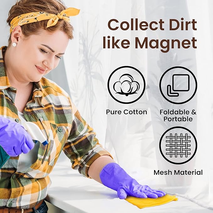 Tack Cloths - 6 Pcs, Remove Dust, Sanding Particles, Clean & Polish