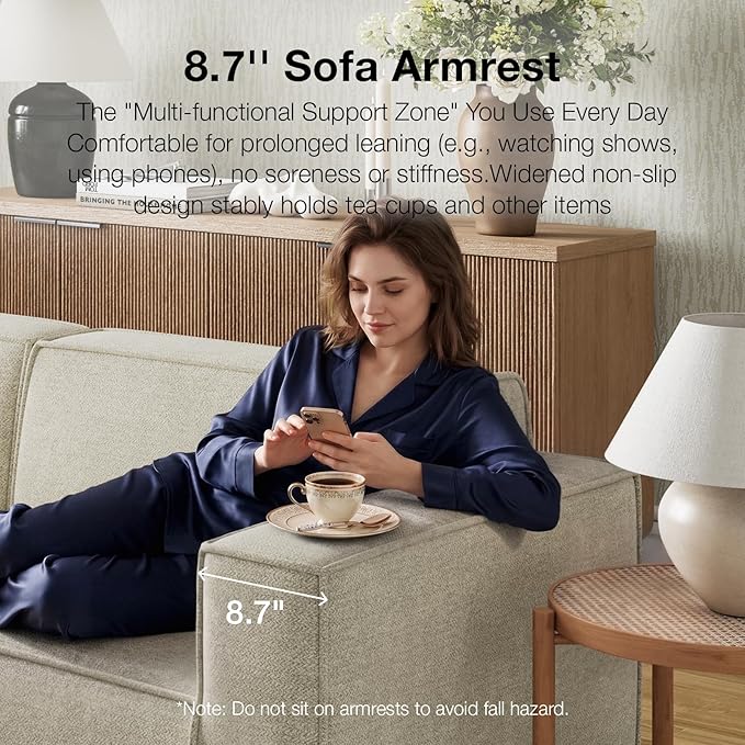 Novilla 109" Modular Sectional Sofa, No Assembly Cloud Sectional Couch