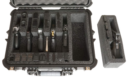 Case Club 6 Pistol and 27 Magazine Pre-Cut Heavy Duty Waterproof Case (Upgraded Gen-2)
