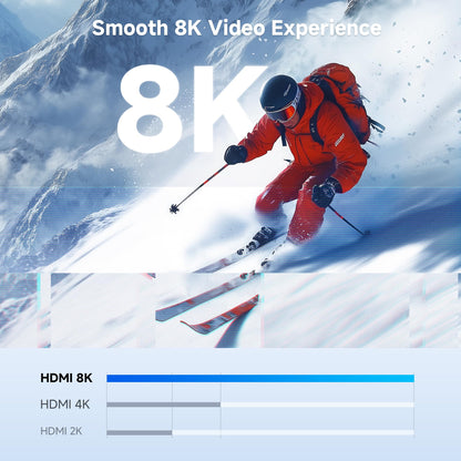 Cable Matters 8K DisplayPort 1.4 to HDMI Adapter with 4K@120Hz or 8K@60hz, Unidirectional (DP 1.4) Display Port to HDMI port 8K Cable Adapter in Black, Support for RTX 3080/3090, RX 6800/6900 and More