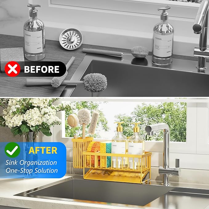 Cisily Yellow Sink Caddy Organzier