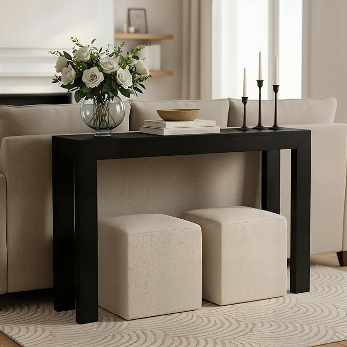 Plank+Beam Modern 46 Inch Console Table, Solid Pine Wood Entryway Table