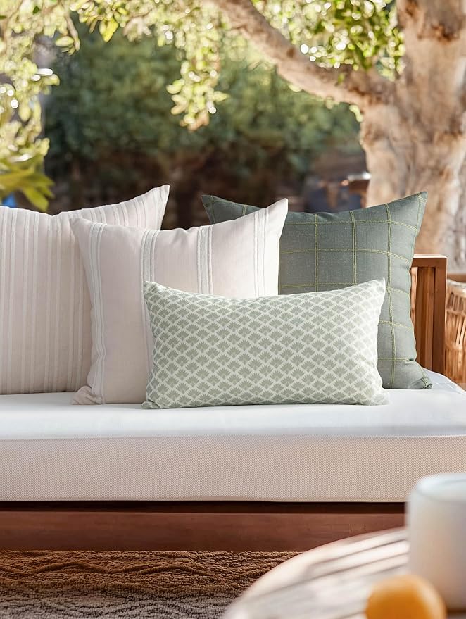 Crumbs Home Modern Farmhouse Fall Linen Indoor Outdoor Lumbar Pillow Cover Only