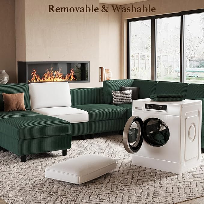 Belffin 114.2" 8 Seats Modular Sectional Sofa