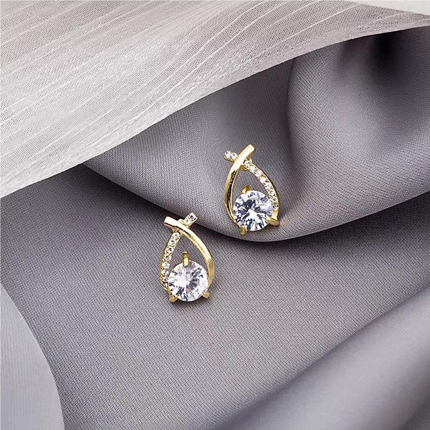 Halolux Lymphvity Germanium Earrings for Women Atheniz Lymphatic Earrings Halolux Lymphatic Germanium Earrings CZ Zircon Earrings Lymphatic Drainage Earrings for Women (A)